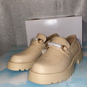 Mudd MELERI Lug Sole Loafers Cream Women's Shoes